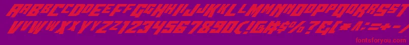 Wbv5ital Font – Red Fonts on Purple Background