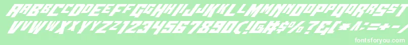 Wbv5ital Font – White Fonts on Green Background