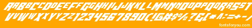 Wbv5ital Font – White Fonts on Orange Background