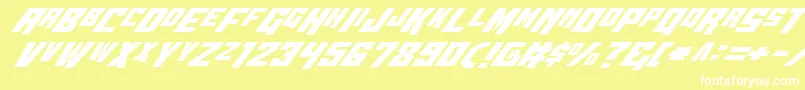 Wbv5ital Font – White Fonts on Yellow Background