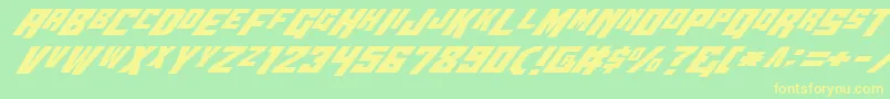 Wbv5ital Font – Yellow Fonts on Green Background