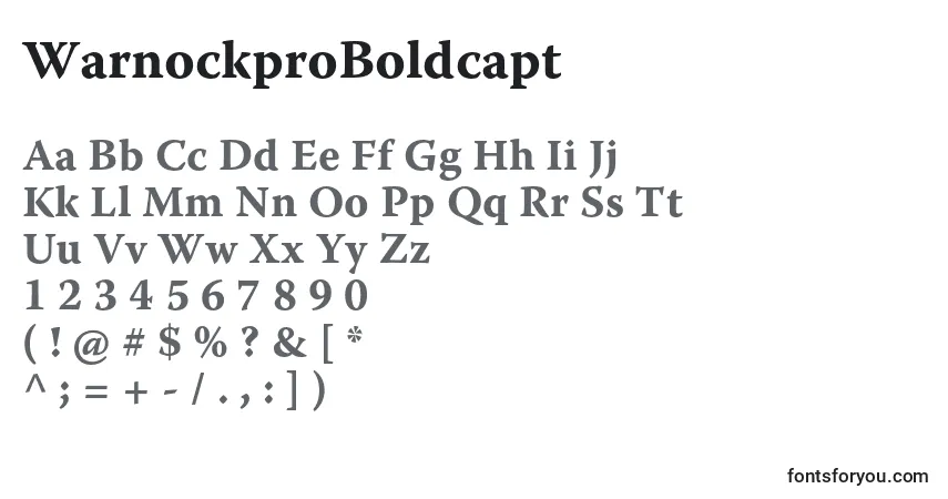 Czcionka WarnockproBoldcapt – alfabet, cyfry, specjalne znaki