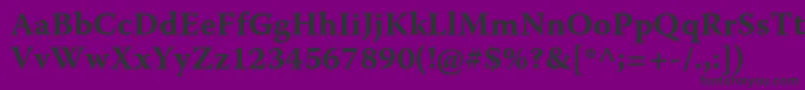 Police WarnockproBoldcapt – polices noires sur fond violet