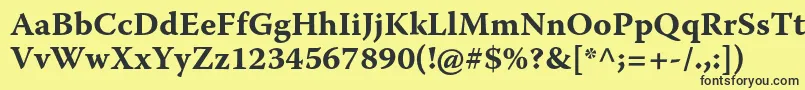 WarnockproBoldcapt Font – Black Fonts on Yellow Background