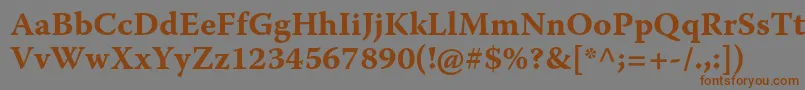 Шрифт WarnockproBoldcapt – коричневые шрифты на сером фоне