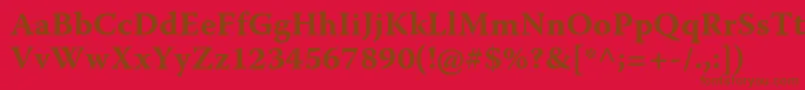 WarnockproBoldcapt Font – Brown Fonts on Red Background