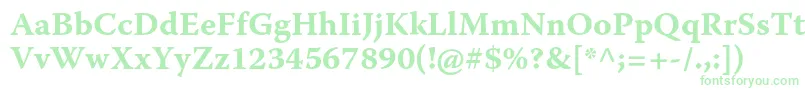 Czcionka WarnockproBoldcapt – zielone czcionki