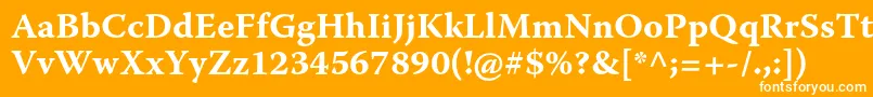 WarnockproBoldcapt Font – White Fonts on Orange Background