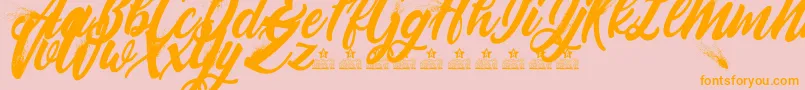 BlowupPersonalUse Font – Orange Fonts on Pink Background