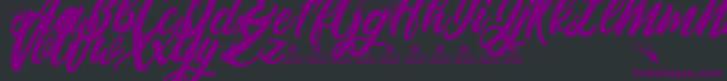 BlowupPersonalUse Font – Purple Fonts on Black Background