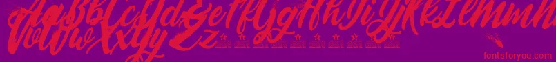 Police BlowupPersonalUse – polices rouges sur fond violet