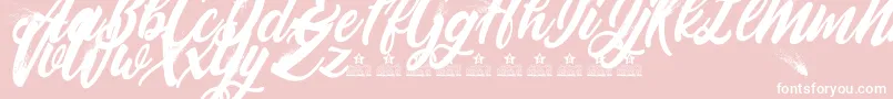 BlowupPersonalUse Font – White Fonts on Pink Background