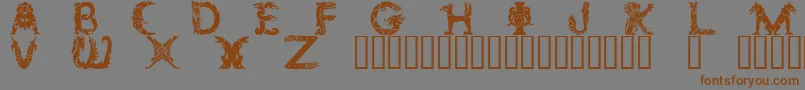Zoomorphica Font – Brown Fonts on Gray Background