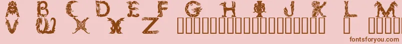 Zoomorphica Font – Brown Fonts on Pink Background