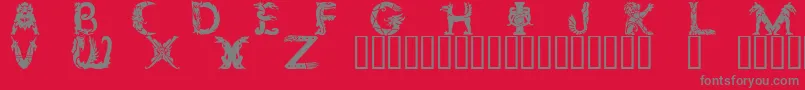 Zoomorphica Font – Gray Fonts on Red Background