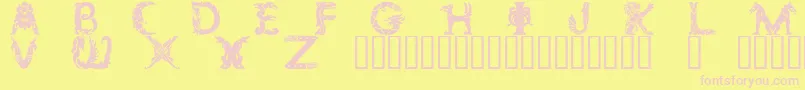Шрифт Zoomorphica – розовые шрифты на жёлтом фоне