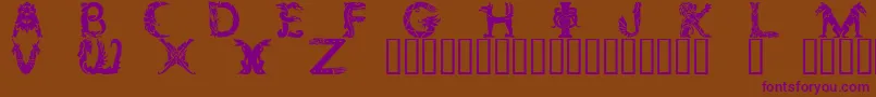 Zoomorphica Font – Purple Fonts on Brown Background