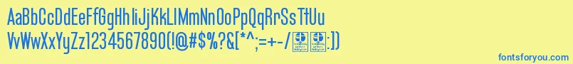 BluefishRegularDemo Font – Blue Fonts on Yellow Background
