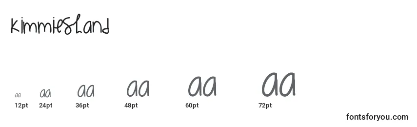 Kimmieshand Font Sizes