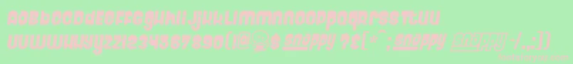 Sabadoo ffy Font – Pink Fonts on Green Background