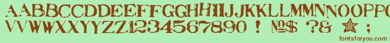 Stampede Font – Brown Fonts on Green Background