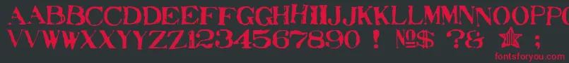 Stampede Font – Red Fonts on Black Background