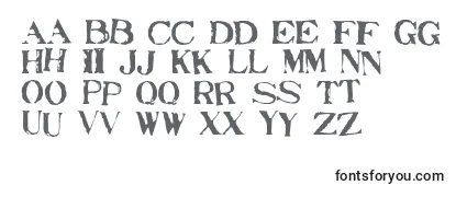 Überblick über die Schriftart Stampede