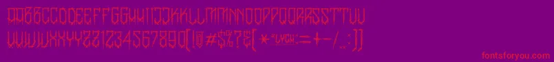 BanglychRhIi Font – Red Fonts on Purple Background