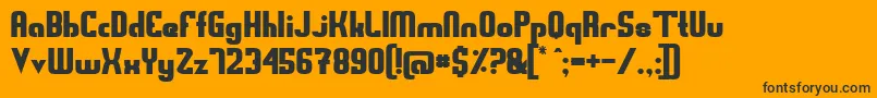 Swedfs Font – Black Fonts on Orange Background