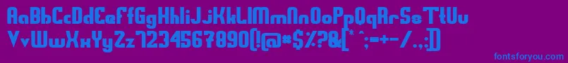 フォントSwedfs – 紫色の背景に青い文字