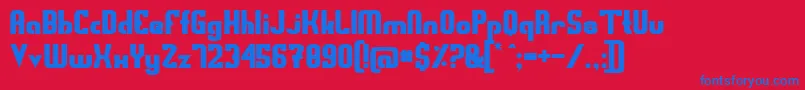 Swedfs Font – Blue Fonts on Red Background