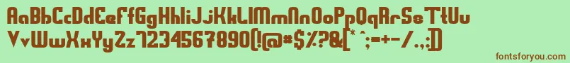 Swedfs Font – Brown Fonts on Green Background