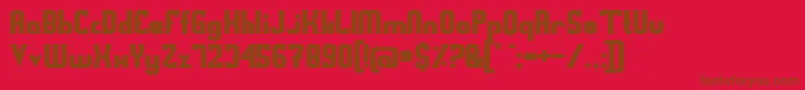 Swedfs Font – Brown Fonts on Red Background