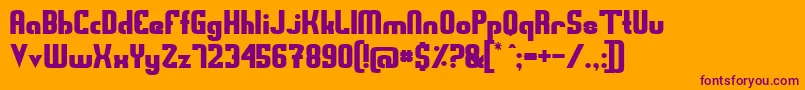 Swedfs-Schriftart – Violette Schriften auf orangefarbenem Hintergrund