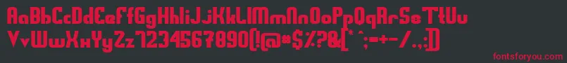 Swedfs Font – Red Fonts on Black Background