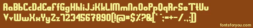 Swedfs-fontti – keltaiset fontit ruskealla taustalla