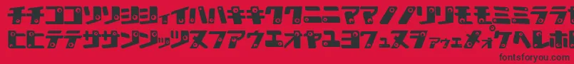 フォントKanK – 赤い背景に黒い文字