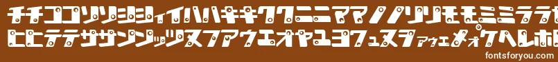 フォントKanK – 茶色の背景に白い文字