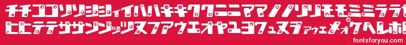 フォントKanK – 赤い背景に白い文字