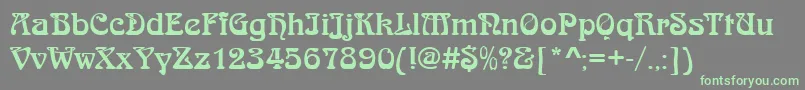 Lisätietoja JugendstilRegular-fontista JugendstilRegular-fontti – vihreät fontit harmaalla taustalla