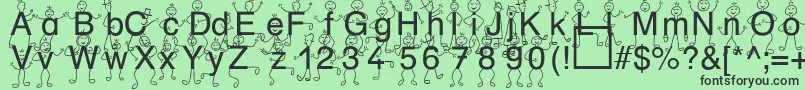 SpDrHh3Db Font – Black Fonts on Green Background