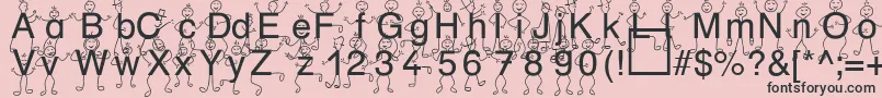 SpDrHh3Db Font – Black Fonts on Pink Background