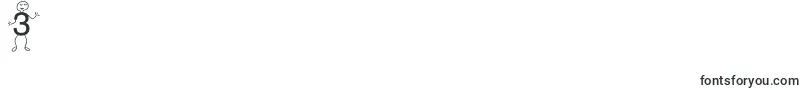 SpDrHh3Db-Schriftart – Schriften für die Ziffer 3