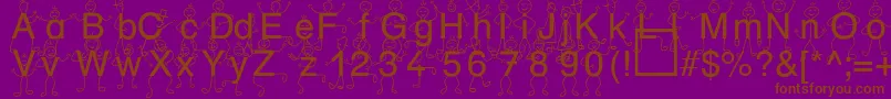fuente SpDrHh3Db – Fuentes Marrones Sobre Fondo Morado