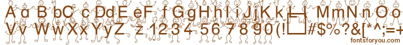 SpDrHh3Db Font – Brown Fonts on White Background