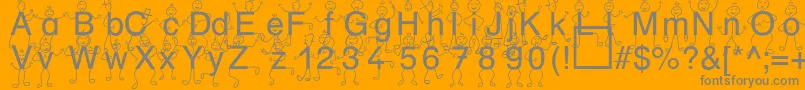 Шрифт SpDrHh3Db – серые шрифты на оранжевом фоне