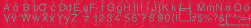SpDrHh3Db Font – Gray Fonts on Red Background