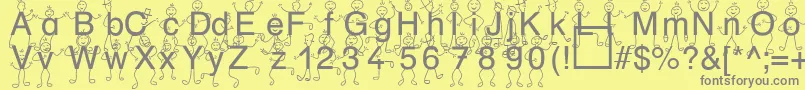 Шрифт SpDrHh3Db – серые шрифты на жёлтом фоне