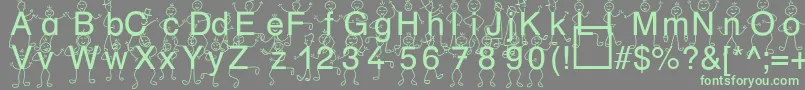 Шрифт SpDrHh3Db – зелёные шрифты на сером фоне