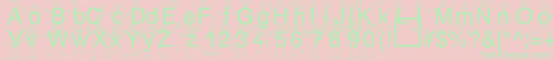SpDrHh3Db-Schriftart – Grüne Schriften auf rosa Hintergrund